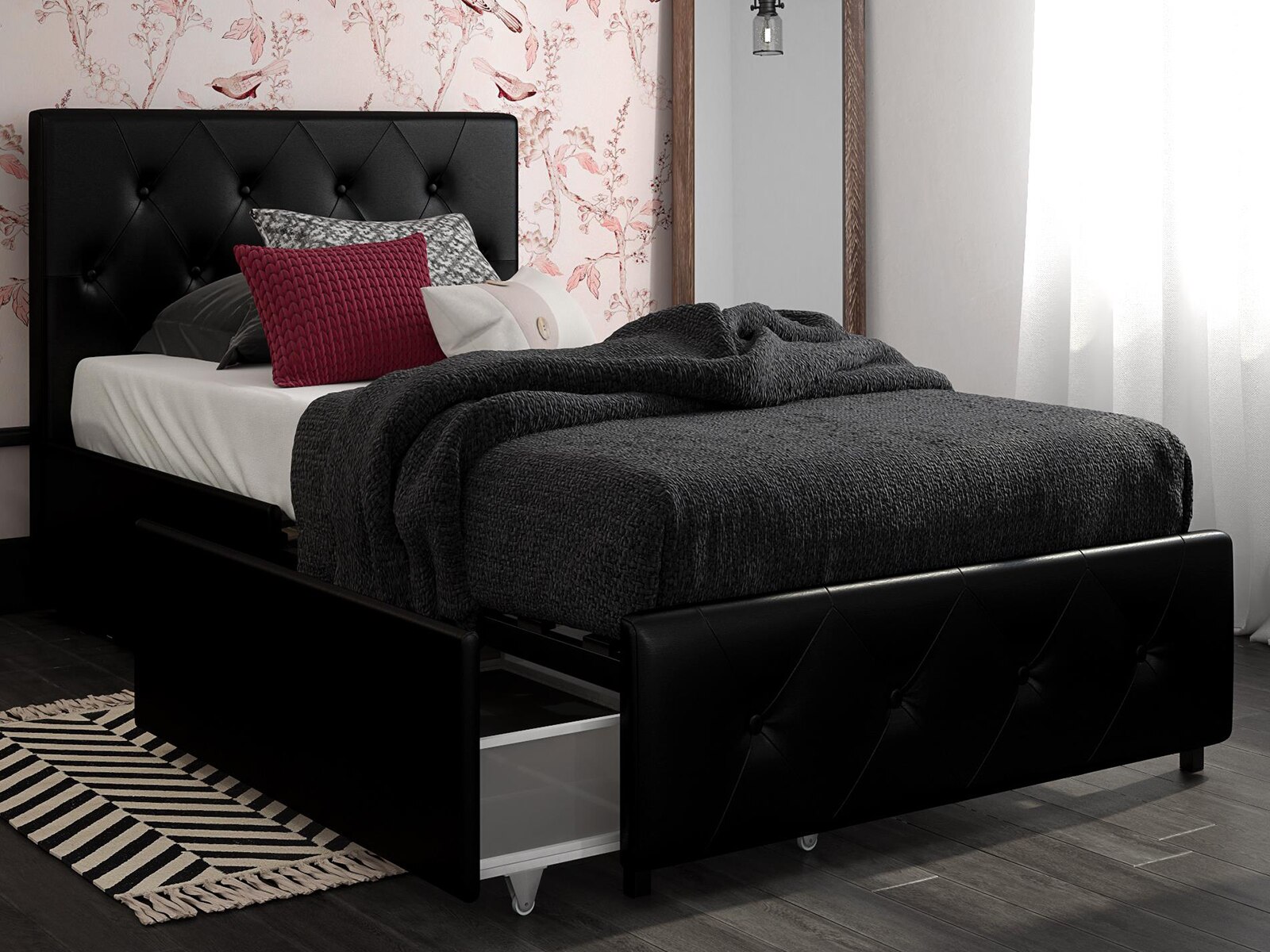Dana Upholstered Bed with Storage